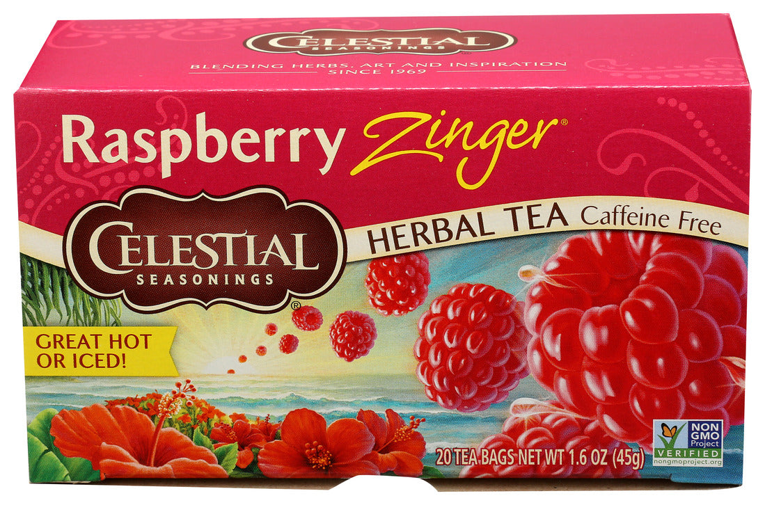 Celestial Seasonings Herbal Tea Caffeine Free Raspberry Zinger 20 Tea ...