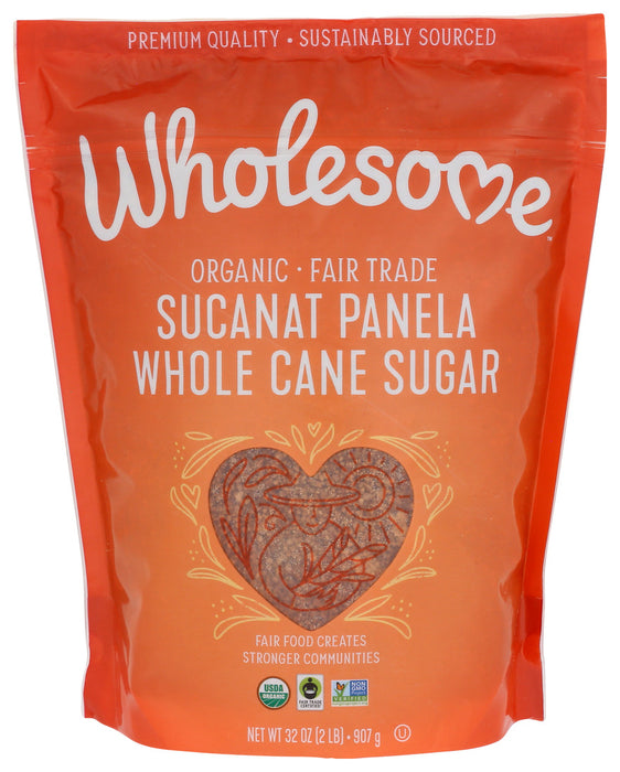 Wholesome  Organic Sucanat Panela Whole Cane Sugar  2 Lb