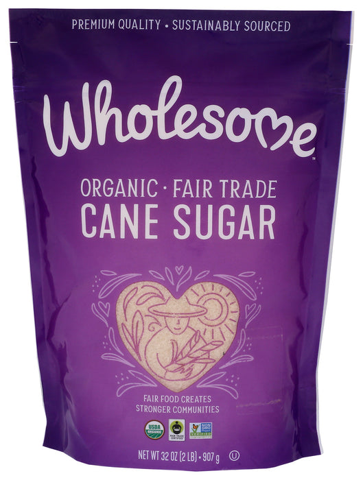 Wholesome  Organic Fair Trade Cane Sugar  2 Lb