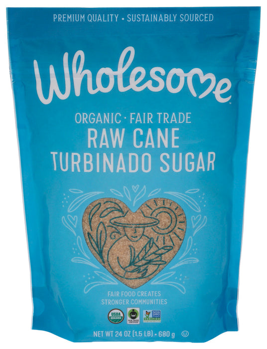 Wholesome  Organic Raw Cane Turbinado Sugar  1.5 Lb