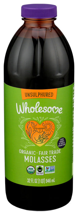 Wholesome  Organic Unsulphured Blackstrap Molasses  32 Oz