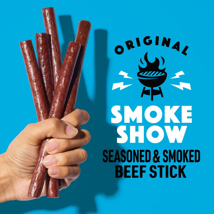 Lorissa's Kitchen Premium Grass-Fed & Finished Beef Jerky Snack Sticks Original Smoked Flavor
