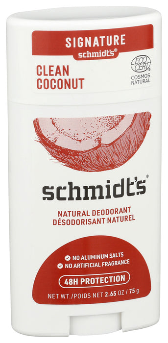 Schmidt'S  Stick Clean Coconut Deodorant  1 Each  2.65 Oz