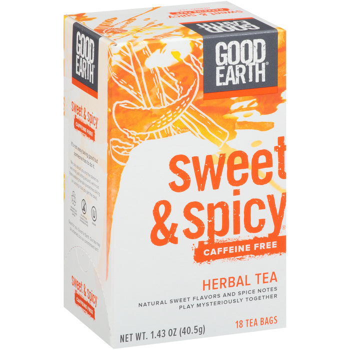 Good Earth  Herbal Tea Sweet & Spicy Caffeine Free   18 Bag