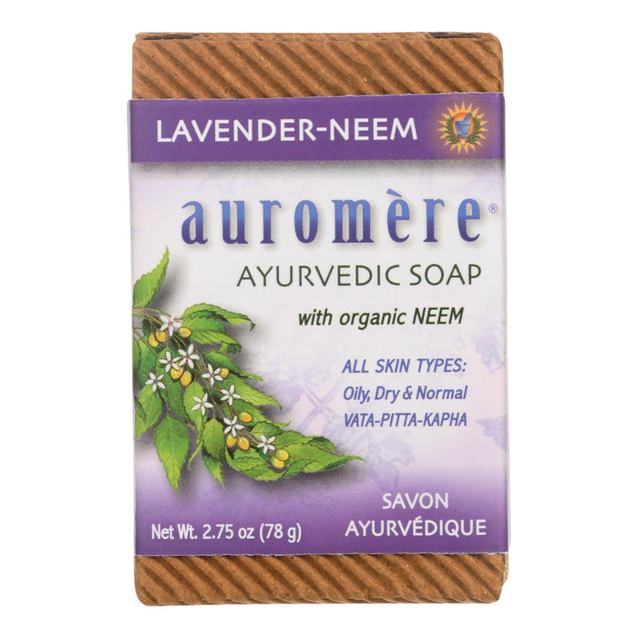 Auromere Bar Soap Ayurvedic Lavender Neem 1 Each 2.75 Oz