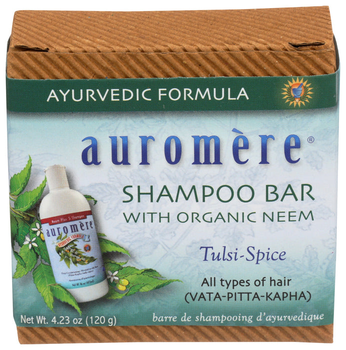 Auromere  Shampoo Bar With Organic Neem Tulsi Spice  1 Each  4.23 Oz