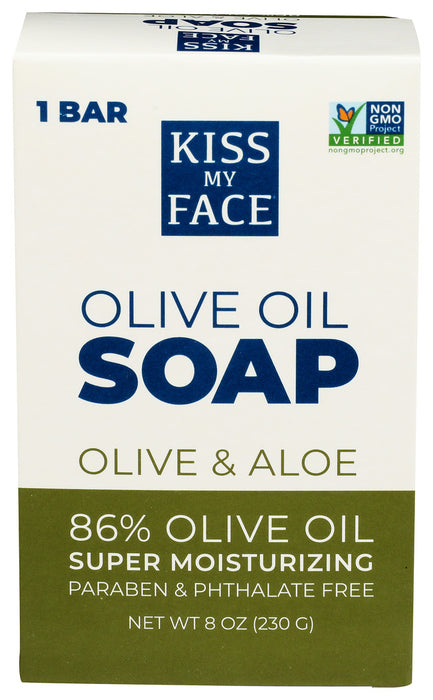 Kiss My Face  Bar Soap Olive And Aloe  1 Each  8 Oz