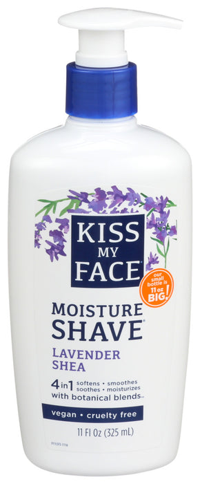 Kiss My Face  Moisture Shave Lavender Shea Butter 11 Oz