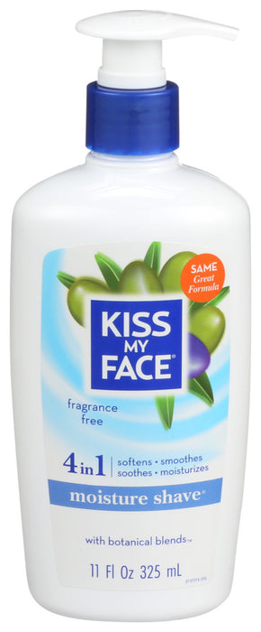 Kiss My Face  4 In 1 Moisture Shave Fragrance Free  1 Each  11 Oz