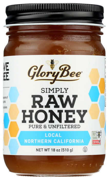 Glorybee  Raw Local Northern California Honey  Single Jar  18 Oz