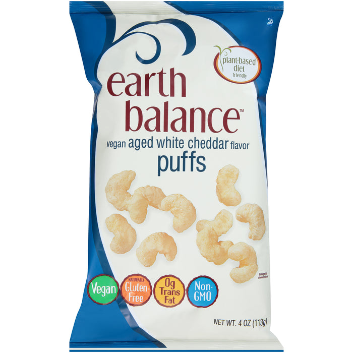 Earth Balance  Vegan Puffs Aged White Cheddar Flavor  4 Oz