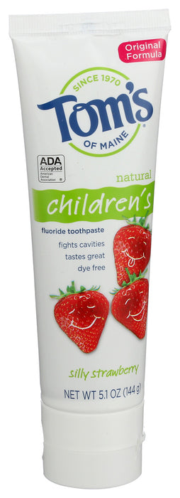 Tom'S  Of Maine  Toothpaste Kids Silly Strawberry Fluoride  5.1 Oz