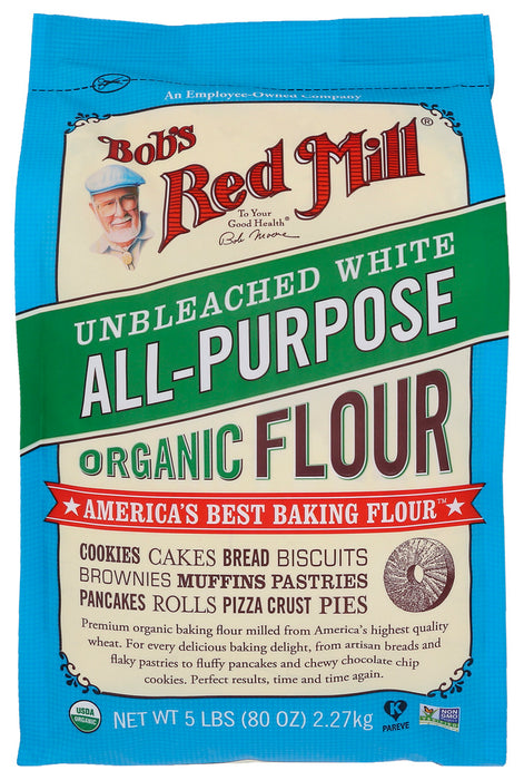 Bob'S Red Mill  Organic Unbleached White All Purpose Flour   5 Lb