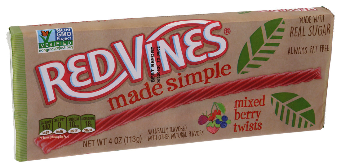 Red Vines Natural Licorice Berry Twists 4 oz