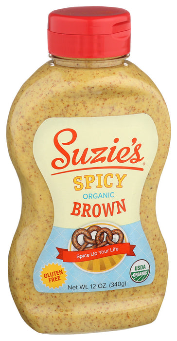 Suzie's Spicy Brown Organic Mustard Gluten Free 12 oz