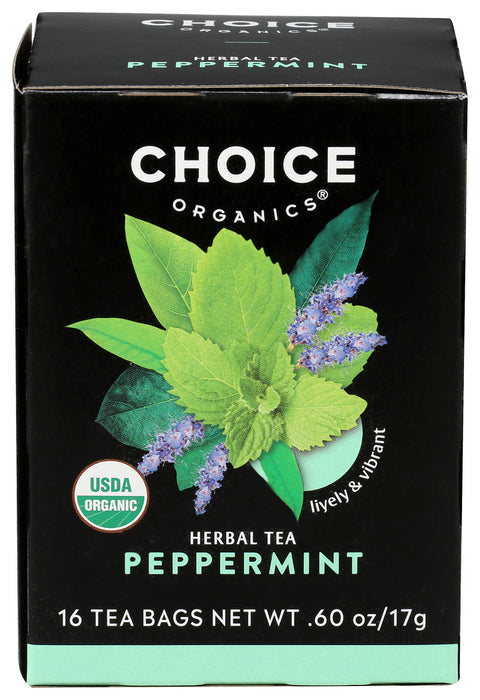 Choice Organic Teas Organic Peppermint Herbal Tea Bags 16 Bag