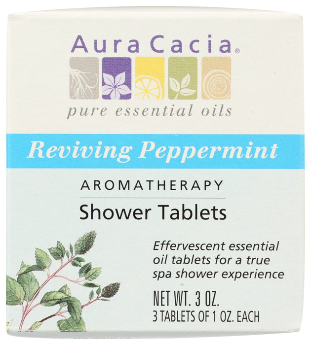 Aura Cacia Reviving Peppermint Aromatherapy Shower 3 Tablets