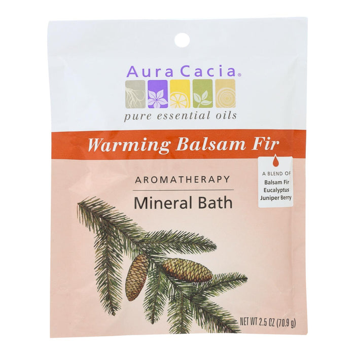 Aura Cacia Aromatherapy Mineral Bath Warming Balsam Fir 2.5 Oz