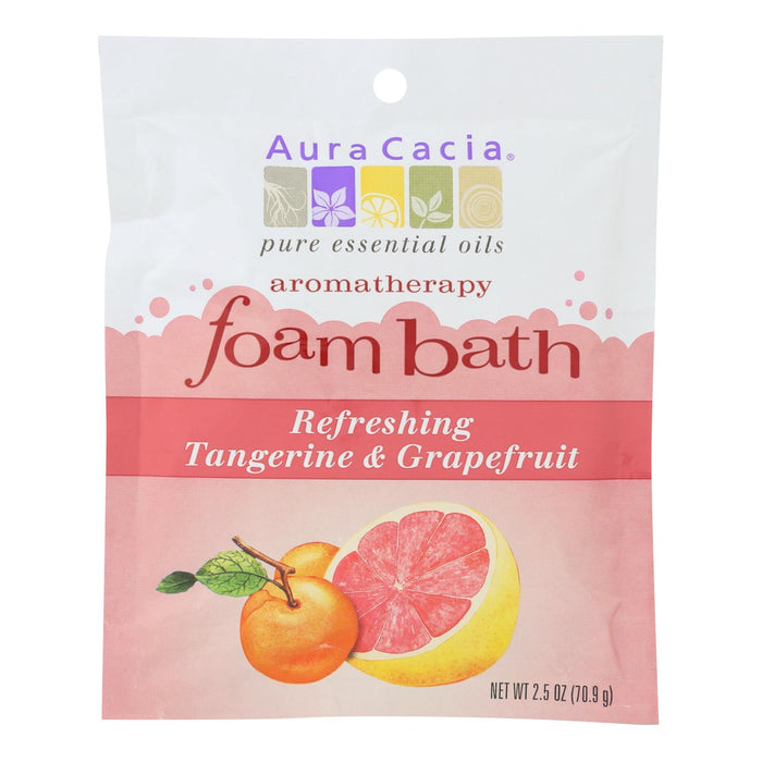 Aura Cacia Foam Bath Refreshing Tangerine And Grapefruit 2.5 Oz