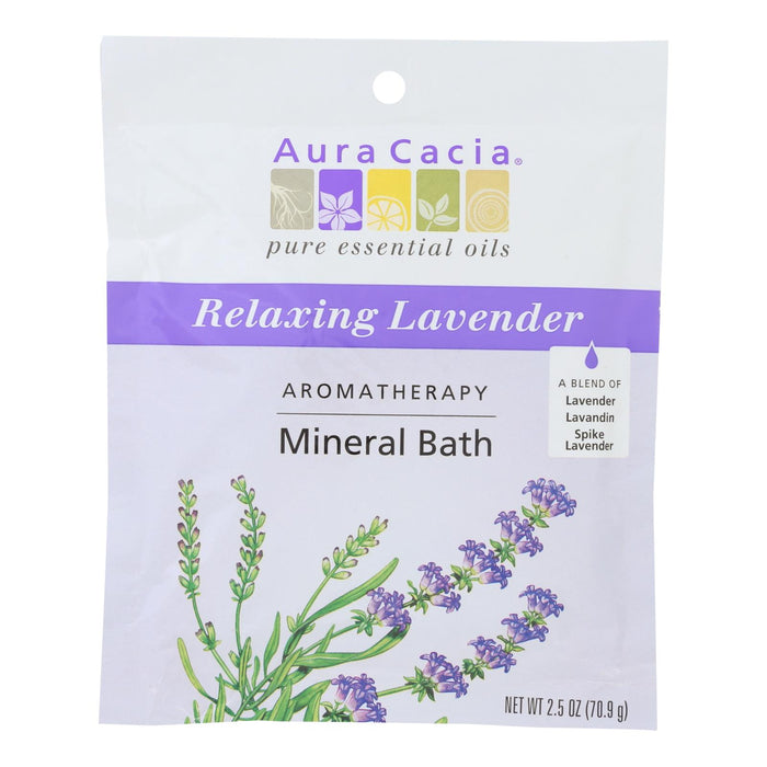 Aura Cacia Aromatherapy Mineral Bath Lavender Harvest 2.5 Oz