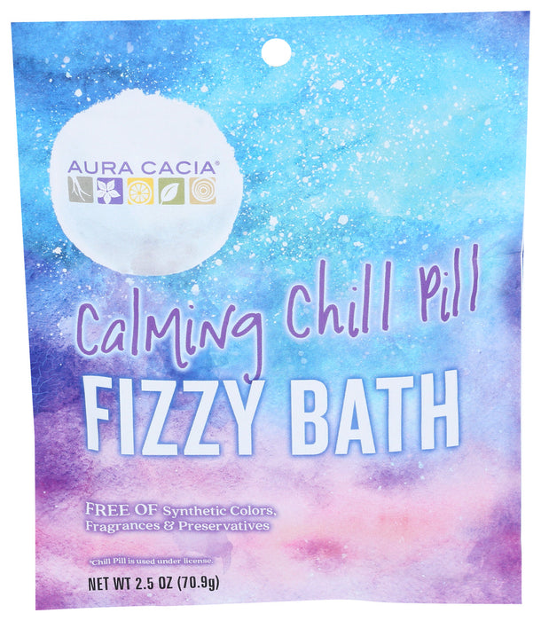 Aura Cacia Fizzy Bath Calming Chill Pill 2.5 Oz