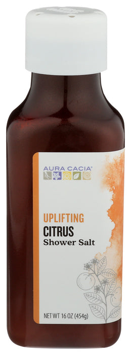 Aura Cacia Uplifting Citrus Shower Salt 1 Each 16 Oz