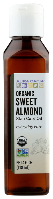 Aura Cacia Organic Aromatherapy Sweet Almond Oil 1 Each 4 Oz