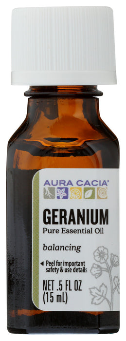 Aura Cacia  Pure Essential Oil Geranium  1 Each  0.5 Oz