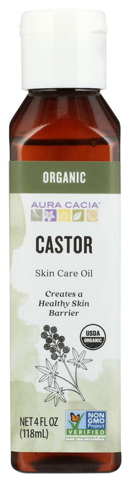 Aura Cacia Skin Care Oil  Organic Castor Oil 1 Each 4 Oz