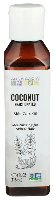 Aura Cacia Fractionated Body Oil Coconut 1 Each 4 Oz