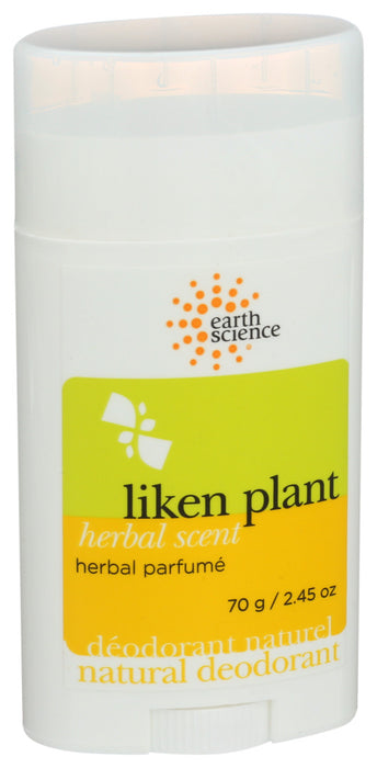 Earth Science  Liken Plant Natural Deodorant Herbal Parfume 2.45 Oz