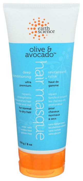 Earth Science  Hair Masque Olive And Avocado  1 Each  6 Oz