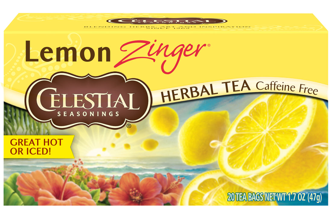 Celestial Seasonings Herbal Tea Lemon Zinger 20 Tea Bags