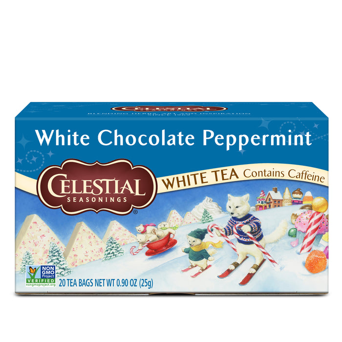 Celestial Seasonings White Chocolate Peppermint White Tea Bags Box 20 Bag