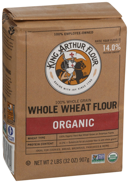 King Arthur Flour  Organic Whole Wheat Flour   32 Oz