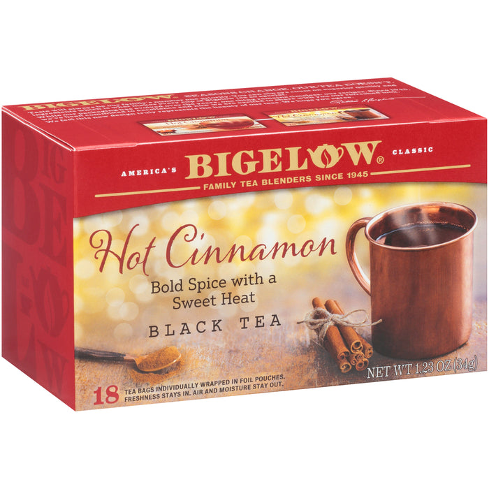 Bigelow Tea  Hot Cinnamon Black Tea Box  18 Bag