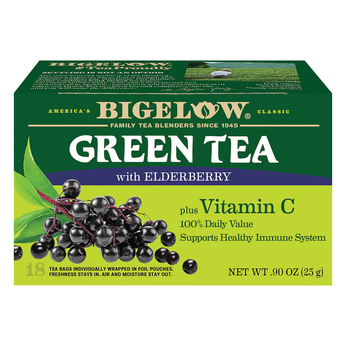 Bigelow Tea  Tea Bags Plus Vitamin C Green Tea With Elderberry  18 Bag