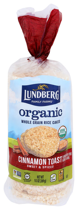 Lundberg Family Farms  Organic Rice Cake Cinnamon Toast  9.5 Oz