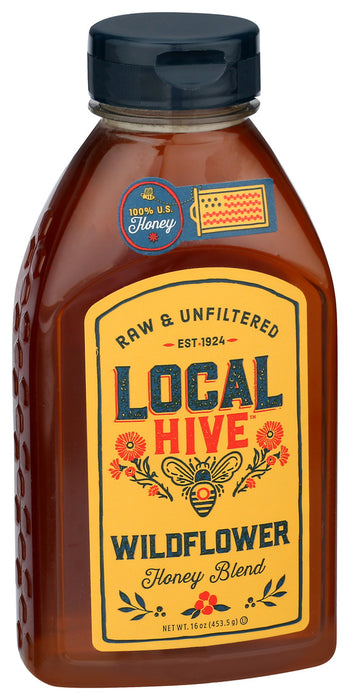 Local Hive  100% Pure Raw & Unfiltered Honey  16 Oz