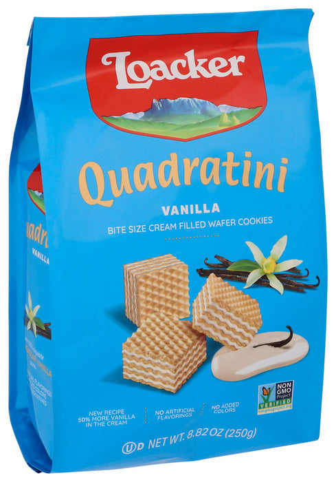 Loacker  Quadratini Vanilla Wafer Cookies  8.82 Oz