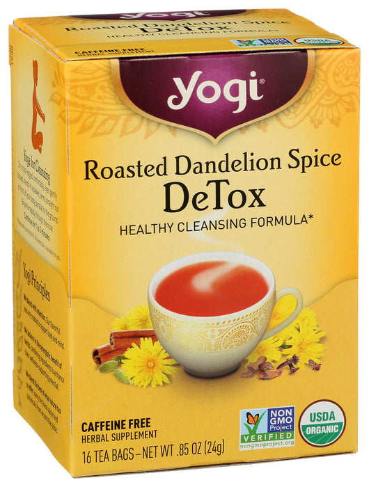 Yogi  Tea Organic Roasted Dandelion Spice Detox  16 Ct