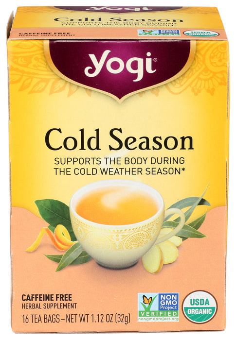 Yogi  Organic Cold Season Herbal Tea Caffeine Free 1 Tea Bags  16 Bag