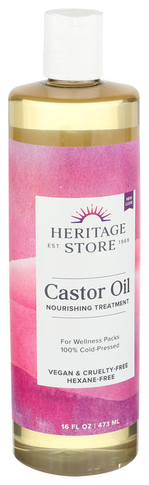 Heritage  Castor Oil Hexane Free  1 Each  16 Oz