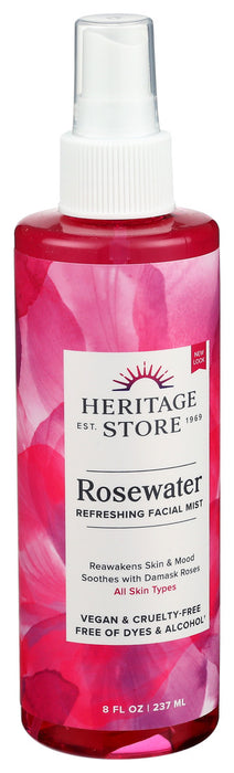 Heritage  Refreshing Facial Mist Rosewater  1 Each  8 Fl Oz