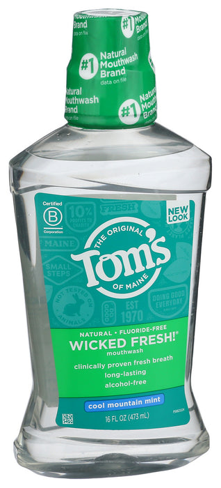 Tom'S Of Maine  Wicked Fresh Cool Mountain Mint Mouthwash  1 Each  16 Fl Oz