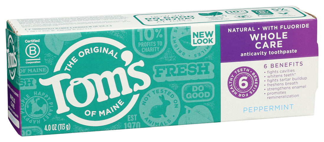 Tom'S Of Maine  Whole Care Peppermint Fluoride Toothpaste  4 Oz