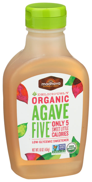 Madhava  Organic Agave Five Nectar  16 Oz