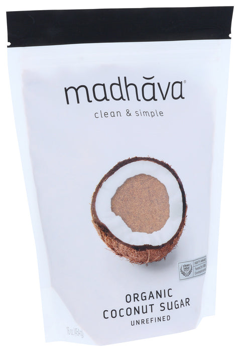 Madhava  Pure And Refined Organic Coconut Sugar  16 Oz