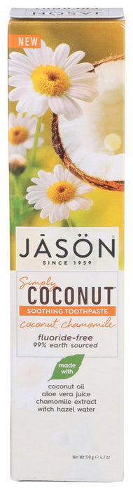 Jason Natural Products  Soothing Toothpaste Coconut Chamomile  1 Each  4.2 Oz