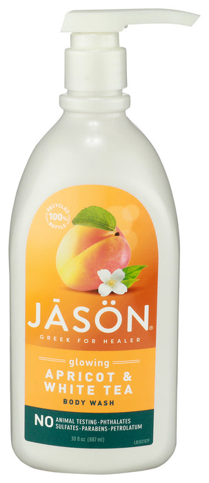 Jason Natural Products  Satin Shower Body Wash Apricot 30 Oz